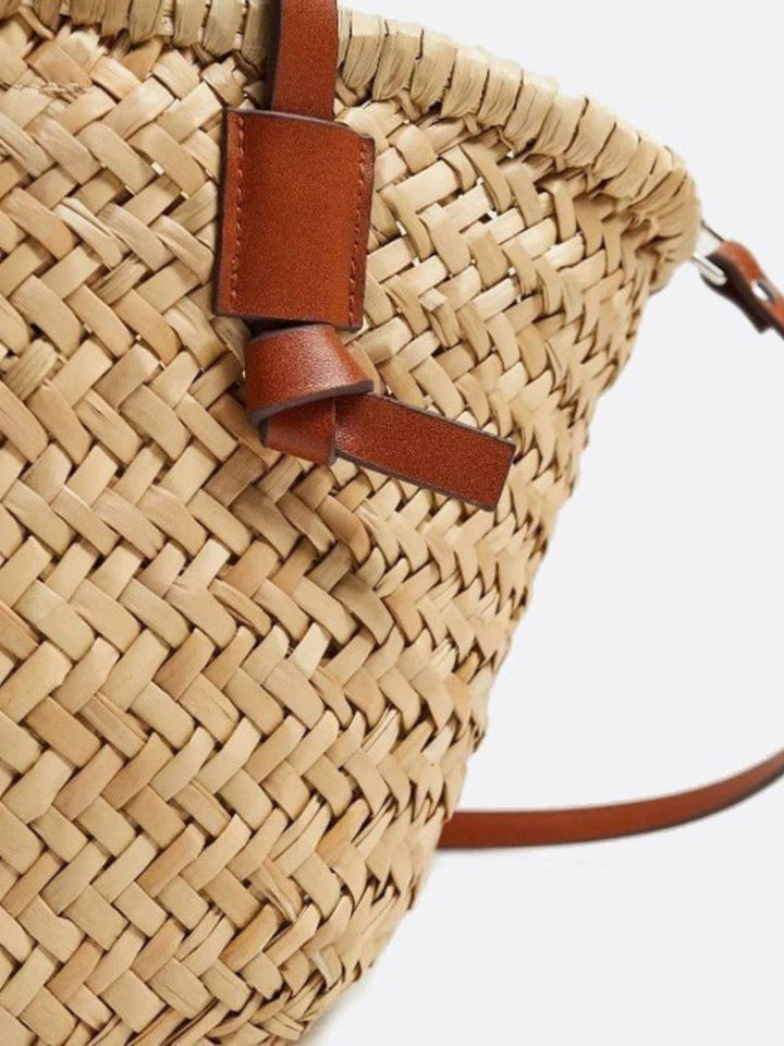 Bolso tote de mimbre