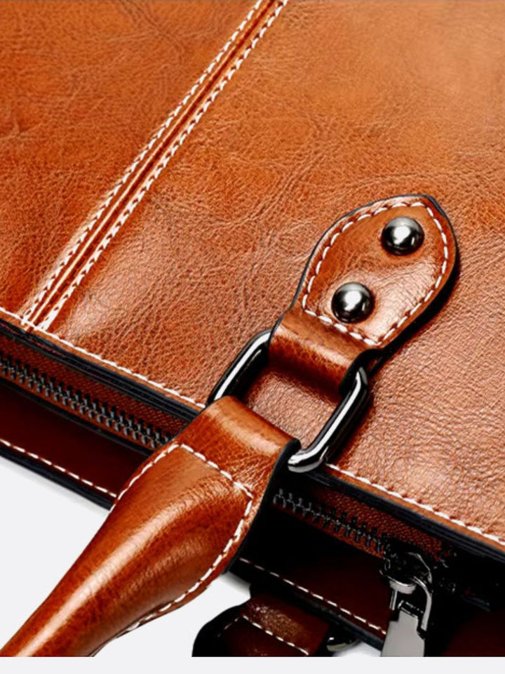Bolso tote de cuero vintage