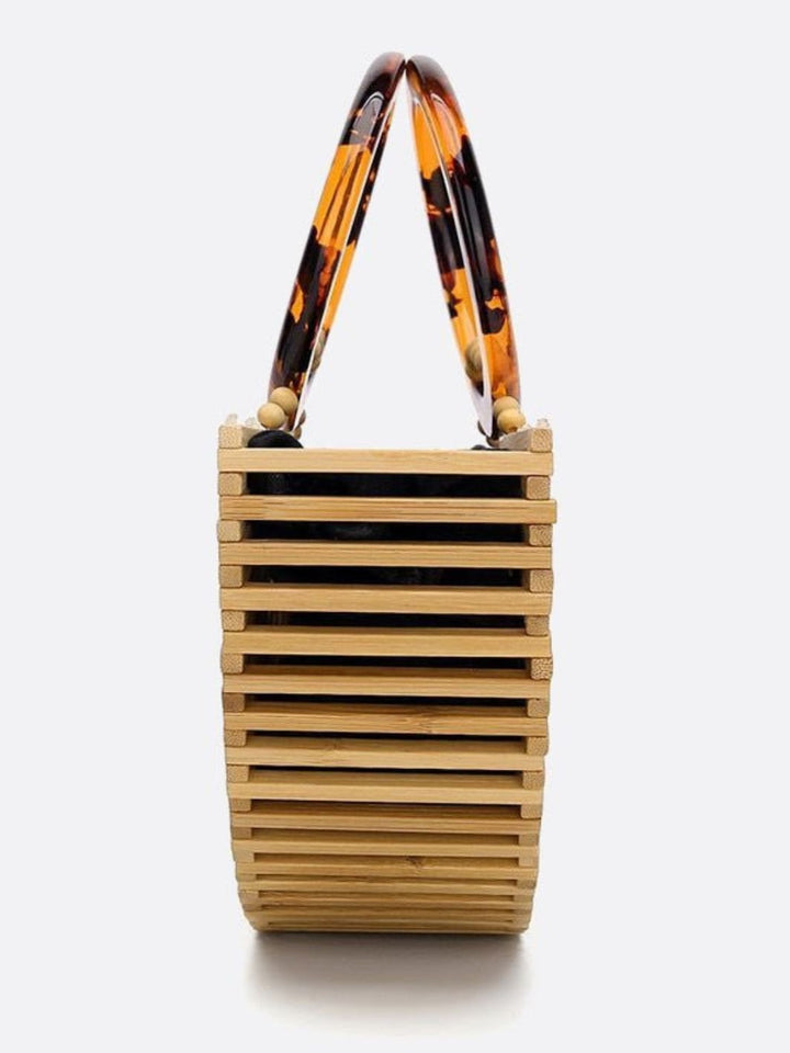 Bolso de bambú media luna