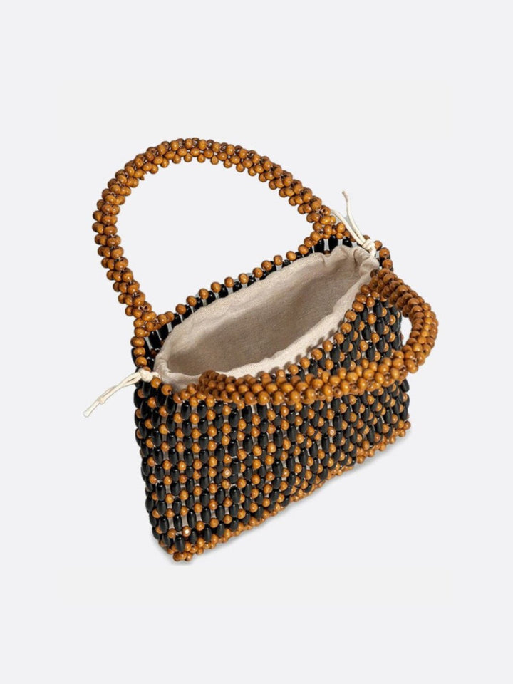 Bolso de cuentas de madera