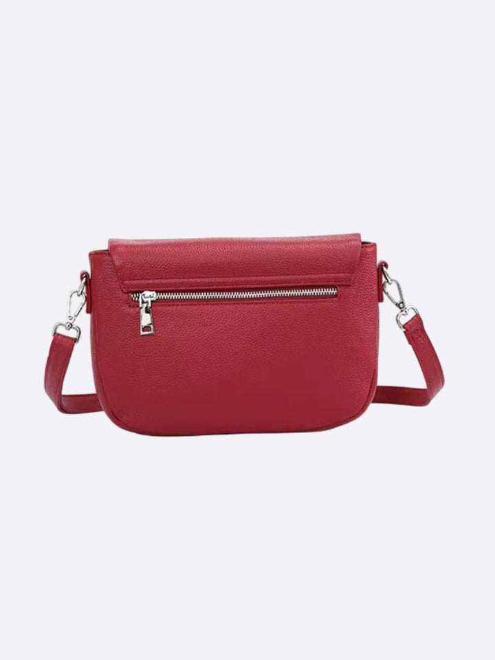 Bolso bandolera rectangular de piel