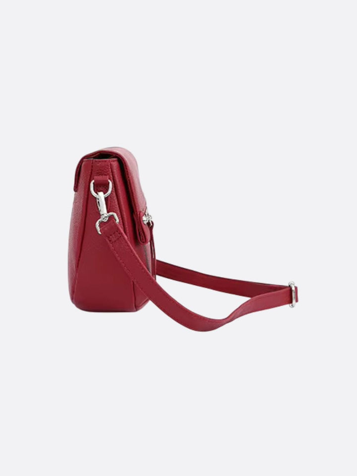 Bolso bandolera rectangular de piel