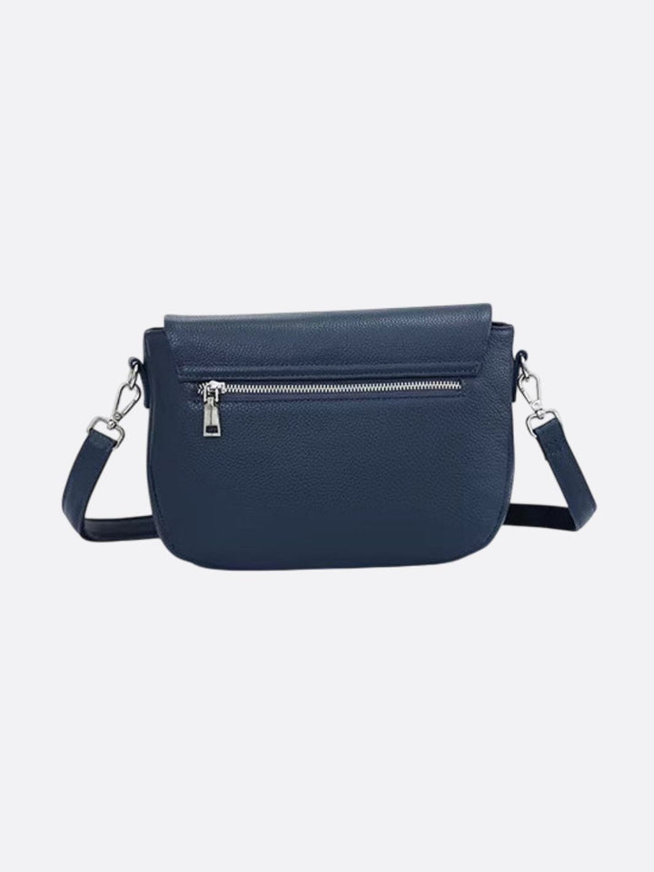 Bolso bandolera rectangular de piel