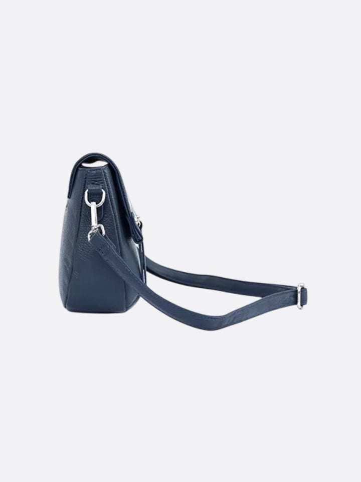 Bolso bandolera rectangular de piel