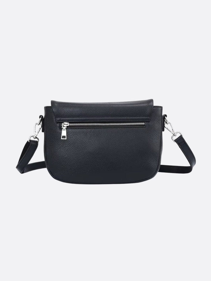 Bolso bandolera rectangular de piel