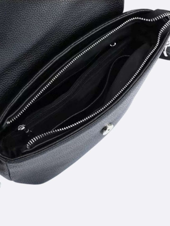 Bolso bandolera rectangular de piel