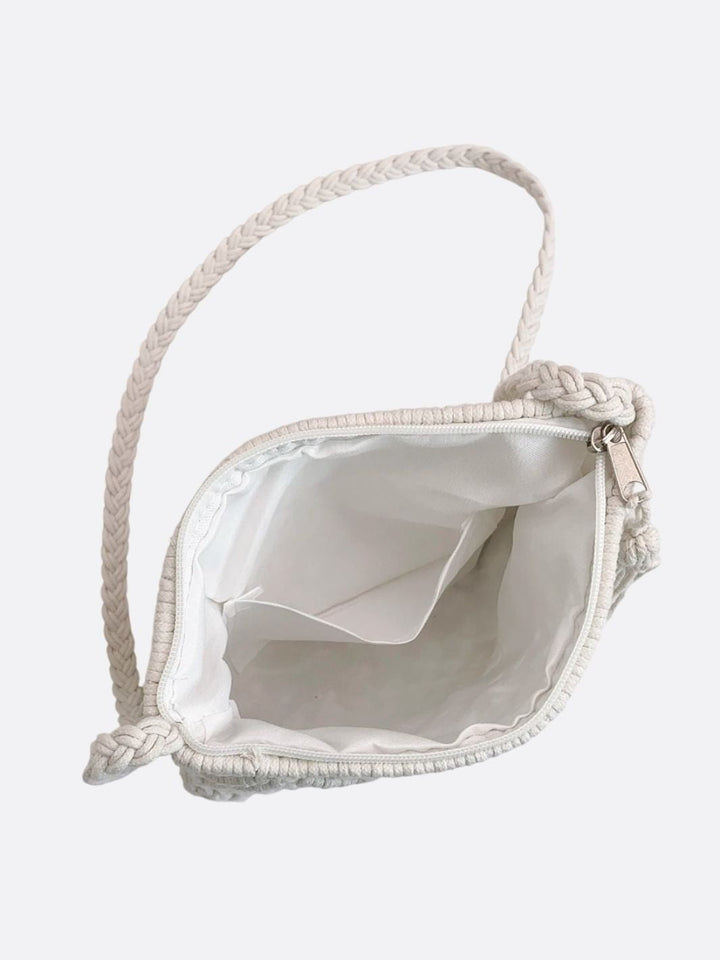 Bolso tipo cartera de macramé