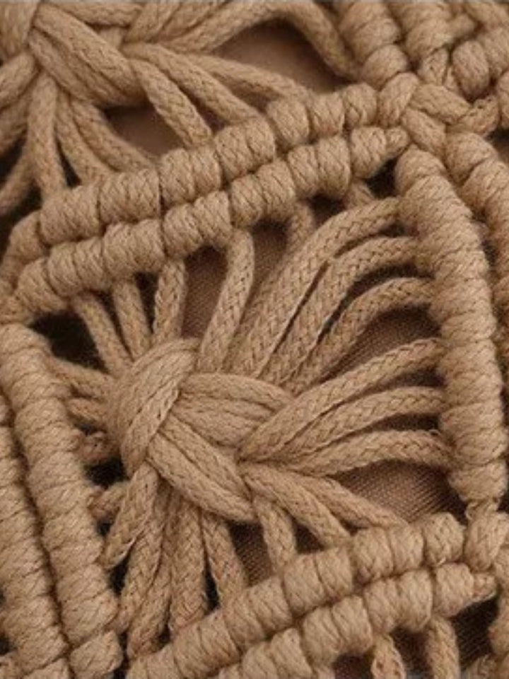 Bolso tipo cartera de macramé