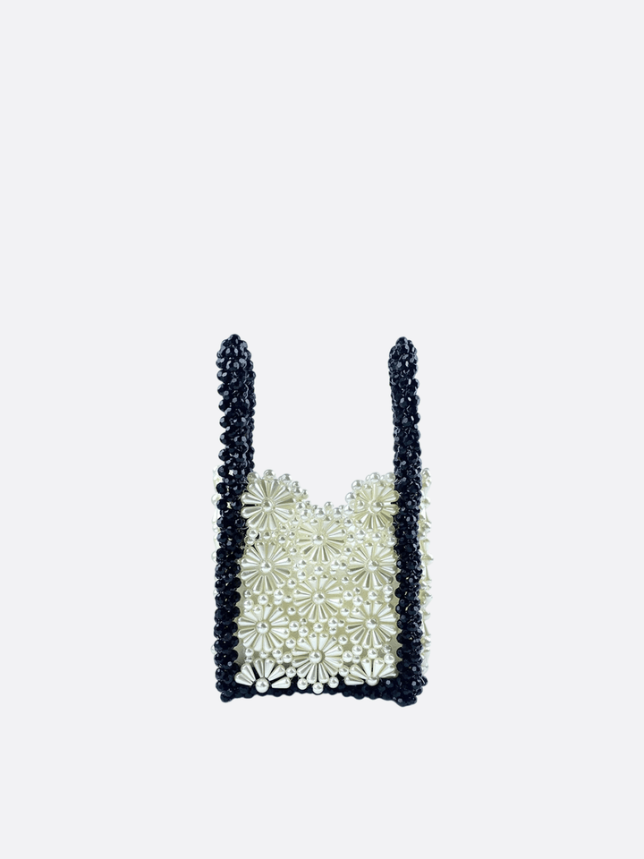 sac carré en perle