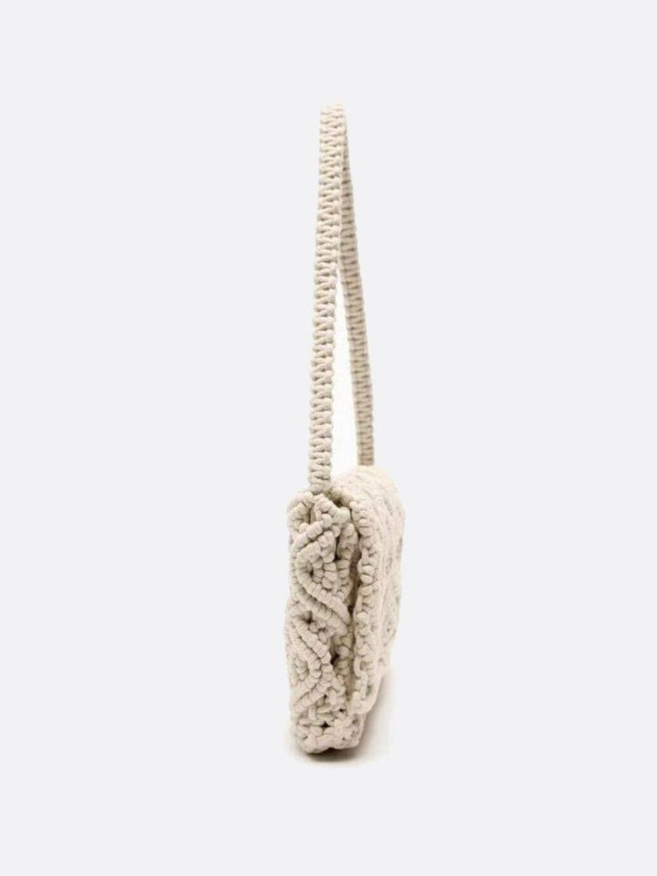 Bolso de macramé y crochet