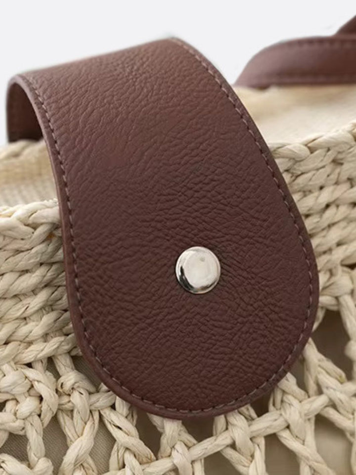 Bolso de paja media luna