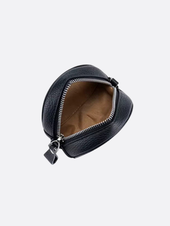 Bolso redondo de piel